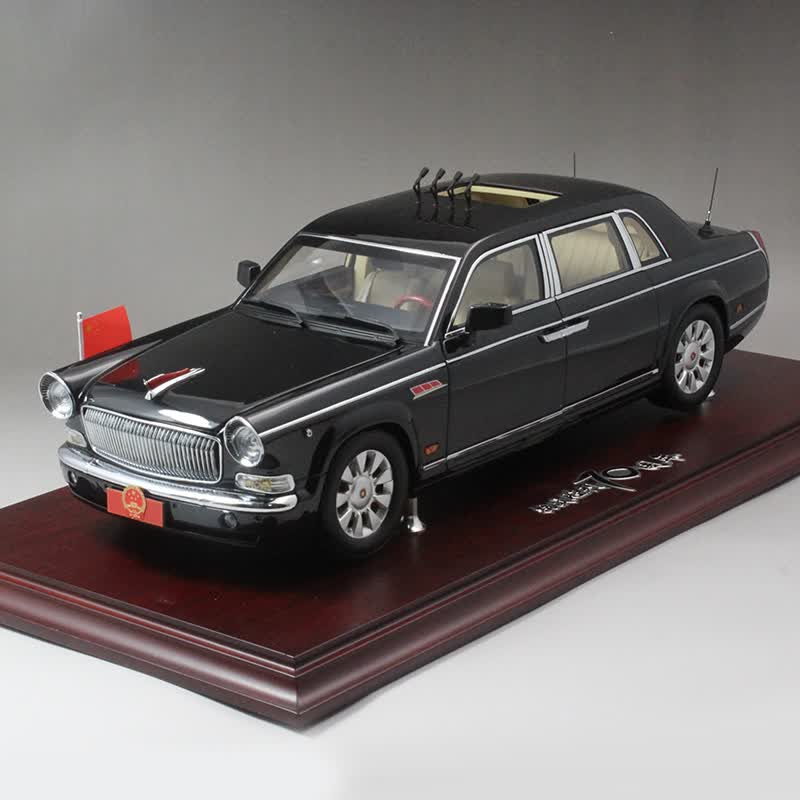 *跃纪生 1:18 世纪龙70周年红旗检阅车模型 l5合金收藏模型红旗7600j