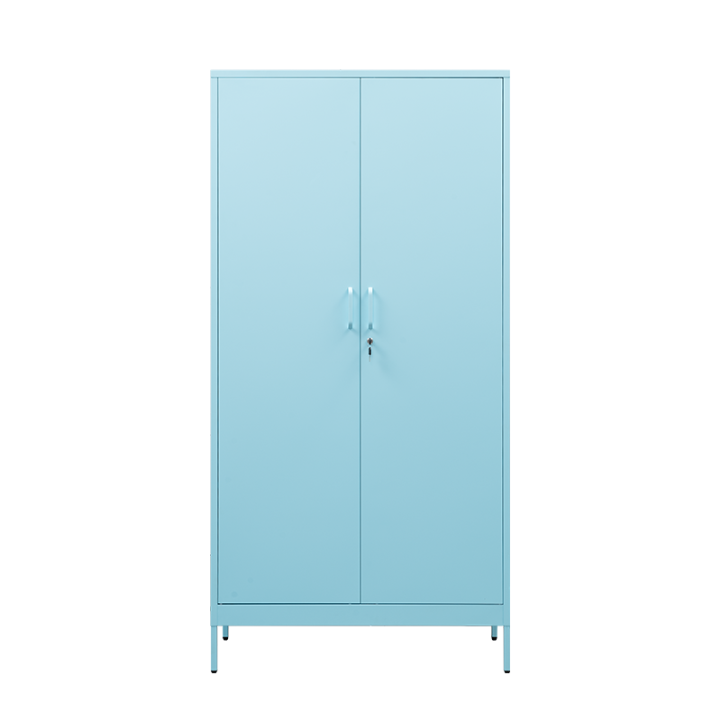 万祝阳台柜储物柜北欧简约防晒收纳柜杂物柜衣柜置物柜 恒天蓝A款 2000高*1000宽*500深MM