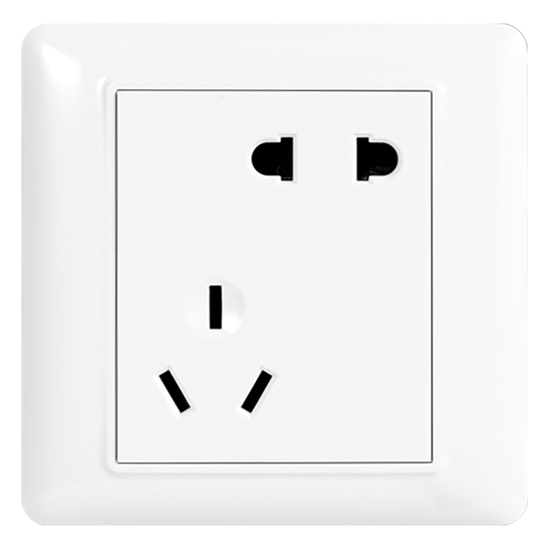 PLUS会员：【自营同多仓】施耐德开关插座面板 睿意系列白色 家用86型 强电插座10A斜五孔 错位二三插 6.77元