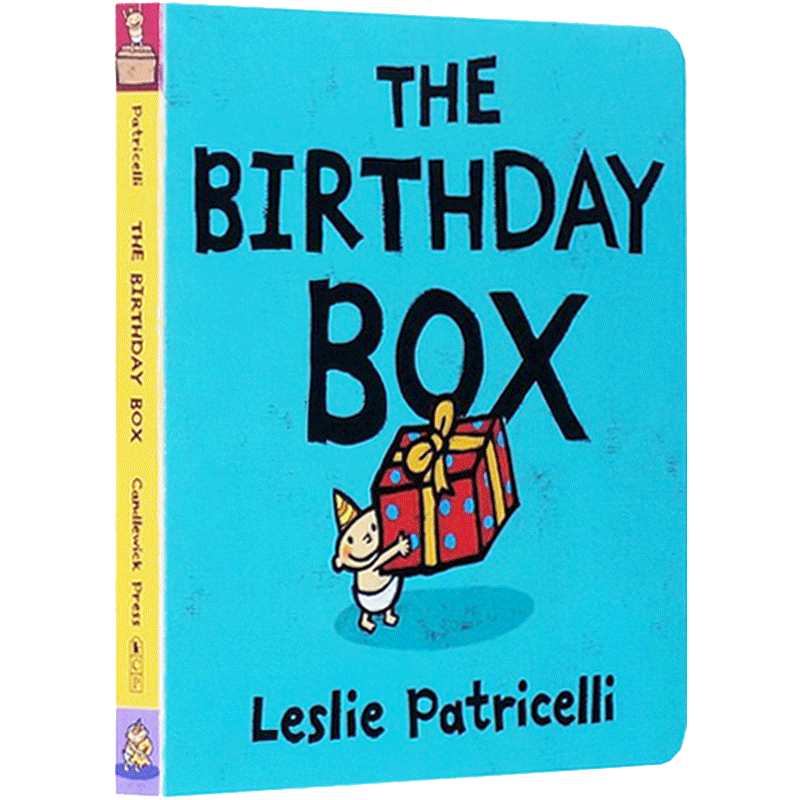 小毛孩英文原版绘本 The Birthday Box Leslie Patricelli 启蒙纸板书