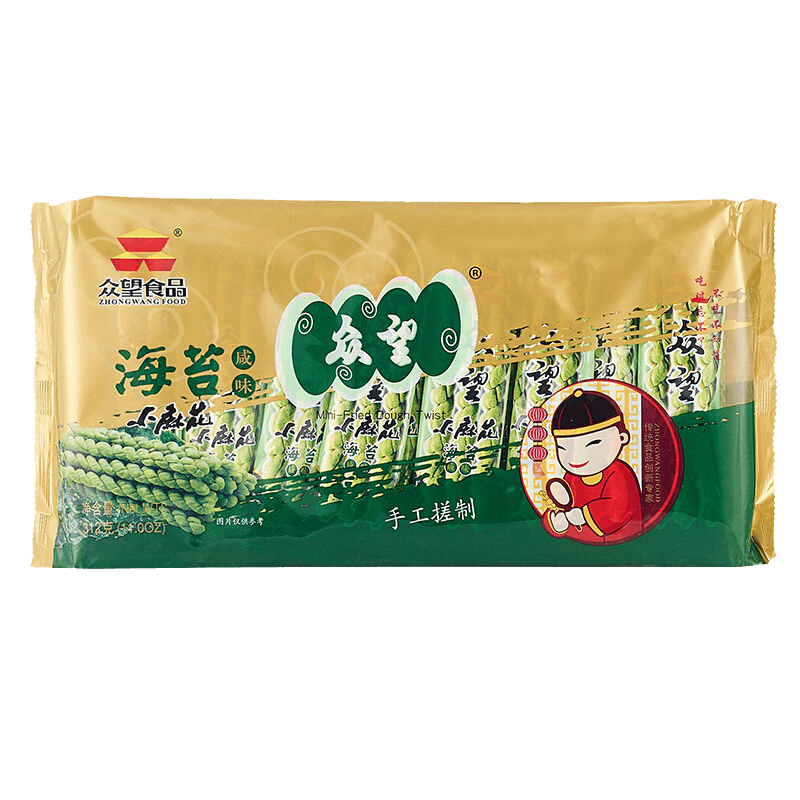 ZHONGWANG FOOD 众望食品 众望 小麻花 海苔咸味麻花 312g/袋