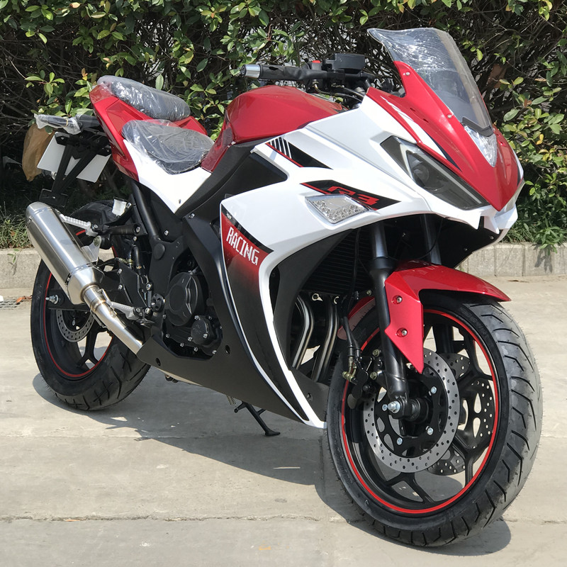 摩托车跑车大排量机车地平线公路赛趴赛全新可上牌 红白分色 宗申200