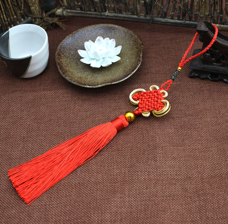舒怀 乐器（shuhuai） 精品豪华中国结 流苏挂件特色工艺品 竹笛箫乐器配件 红色