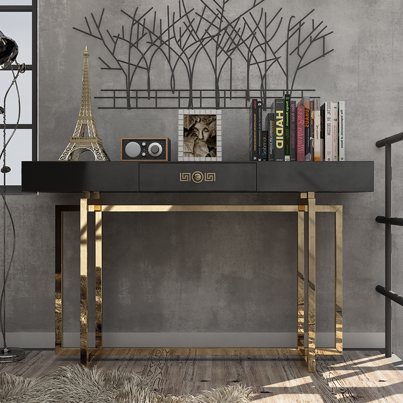 现代简约不锈钢装饰台