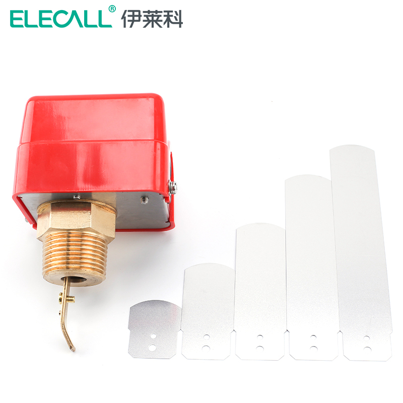 伊莱科（ELECALL） 靶式流量控制器插入水流开关HFS系列 液位4分/6分/1寸 流量开关 HFS-25（1寸）半不锈钢底座 红色