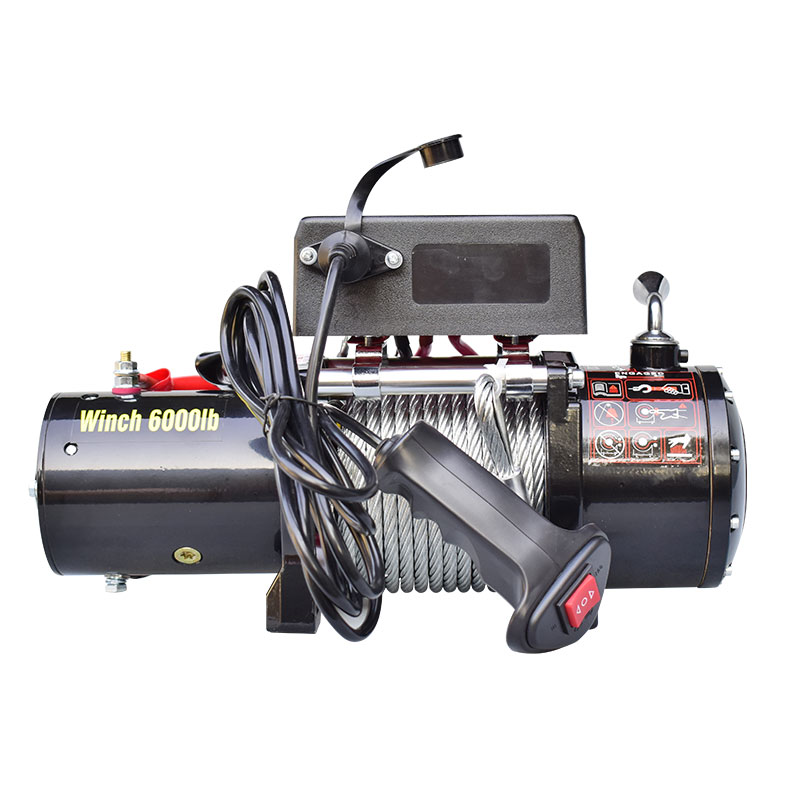 鑫洛芙定做电动绞盘越野车越野改装电动吊车起重机小型电动葫芦 12v