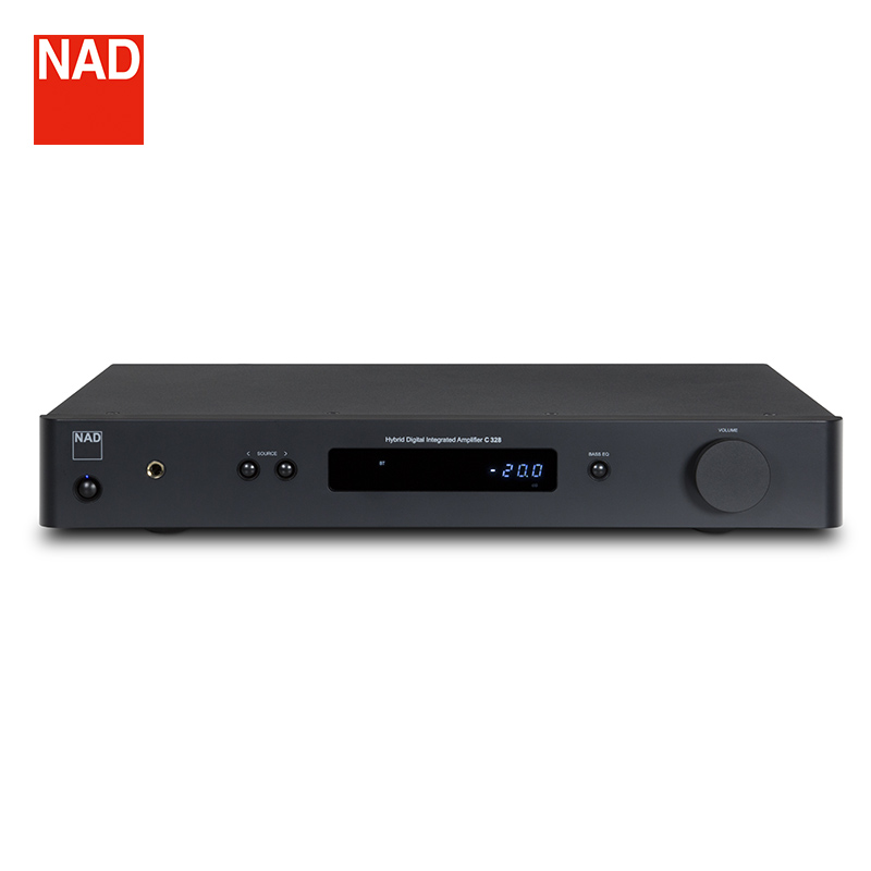 NAD C 328 音箱 音响 2.0声道高保真 HIFI发烧级 纯功放 功率放大器 （黑色）