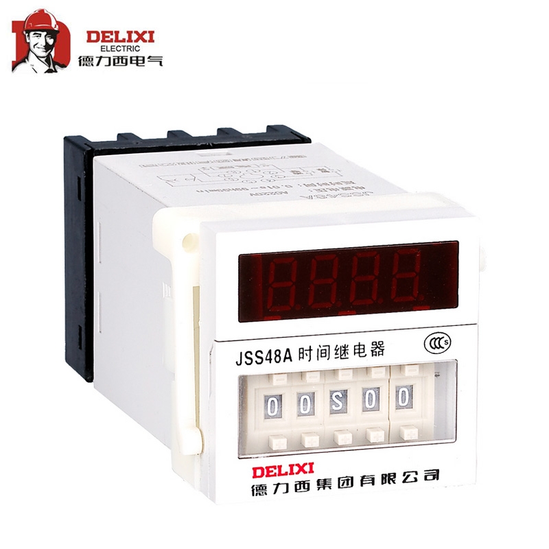 德力西电气 数显式时间继电器 JSS48A-S  0.1S-99H 220V 圆座