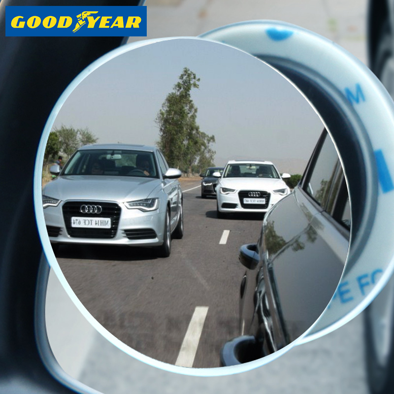 固特异（Goodyear）汽车后视镜小圆镜倒车镜360度可调节广角镜反光镜去盲点辅助镜 汽车用品 对装GY-2231
