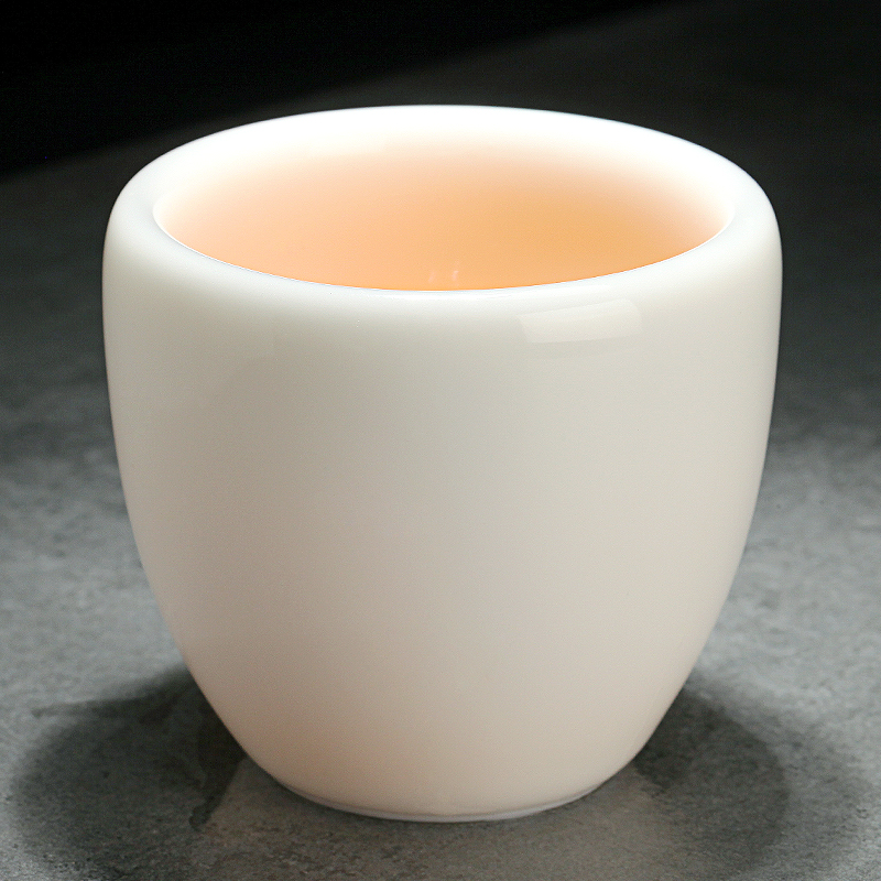 德化陈清宜手工白瓷茶杯功夫茶具品茗杯手作主人杯羊脂釉玉瓷杯/龙蛋