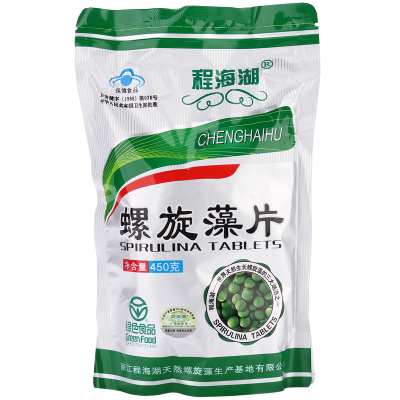 程海湖丽江螺旋藻片450g 1800片 0.25g*600片*3小袋 增强免疫力
