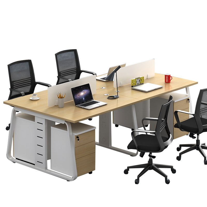 （YOUE.OF）办公桌组合 简约现代办公家具屏风工作位2/4/6人员工位 职员桌 办公桌椅电脑桌 双人位+办公椅