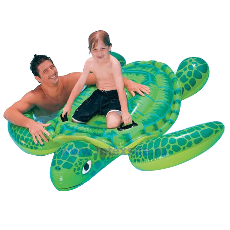 INTEX 57524小海龟充气坐骑 儿童游泳充气动物儿童玩具礼物水上加厚游泳充气浮排
