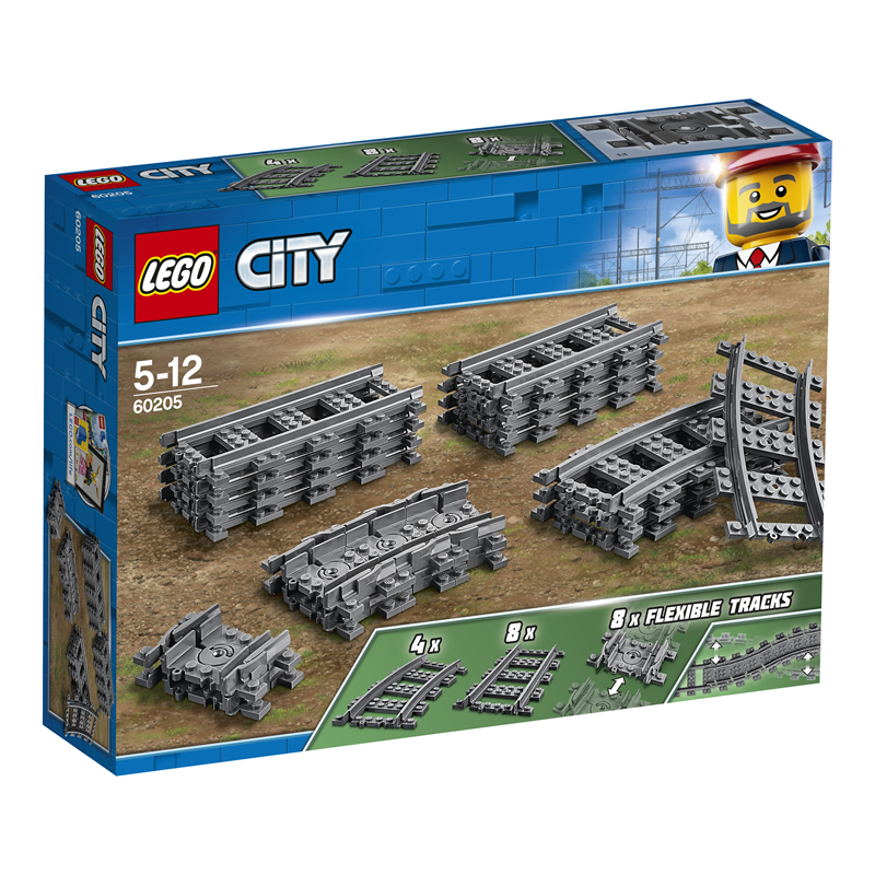 乐高(LEGO)积木 城市系列CITY 60205 轨道与弯道 5-12岁+ 儿童玩具 男孩女孩生日礼物