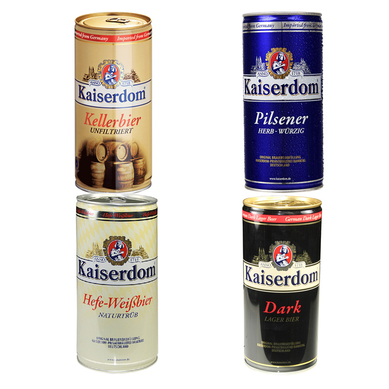 kaiserdom德国原装进口啤酒kaiserdom凯撒顿姆 1l啤酒 1l 12罐 整箱装
