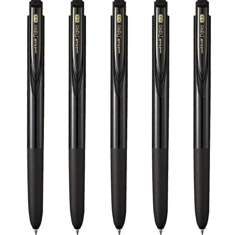 uni 三菱铅笔 UMN-155 按动中性笔 黑芯 0.5mm 5支装