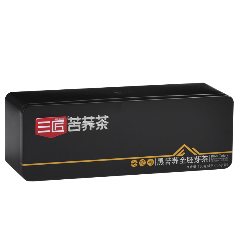 三匠黑苦荞茶全胚芽四川大凉山黑苦荞麦茶送长辈健康品质礼盒装 68元