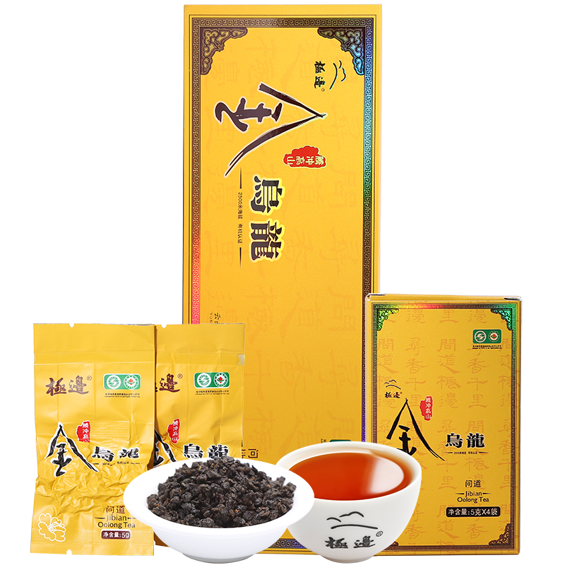 极边问道有机乌龙茶高档礼盒装浓香型高山茶金乌龙特级茶叶送礼200g