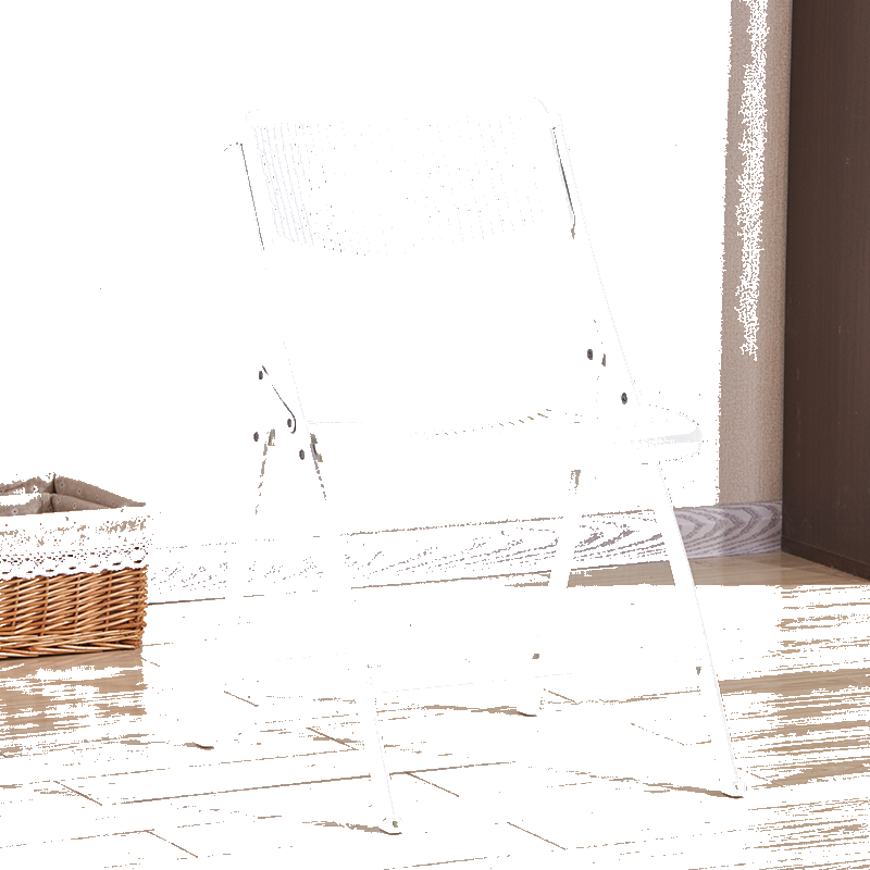 美思来登活动折叠椅子简约镂空塑料折叠椅办公便携厅阳台休闲培训电脑户外凳子 白色(镂空塑料折叠椅)