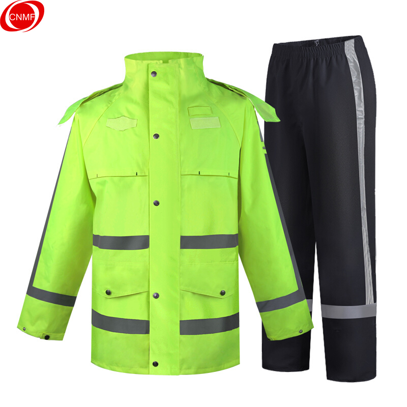 【上海交通指挥款】分体荧光绿交通执勤雨衣  高速安全行政执法制服
