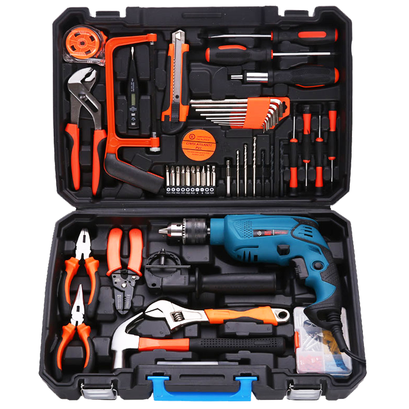 福瑞德 电钻家用多功能冲击钻工具套装正反转手钻220v大功率电钻13mm