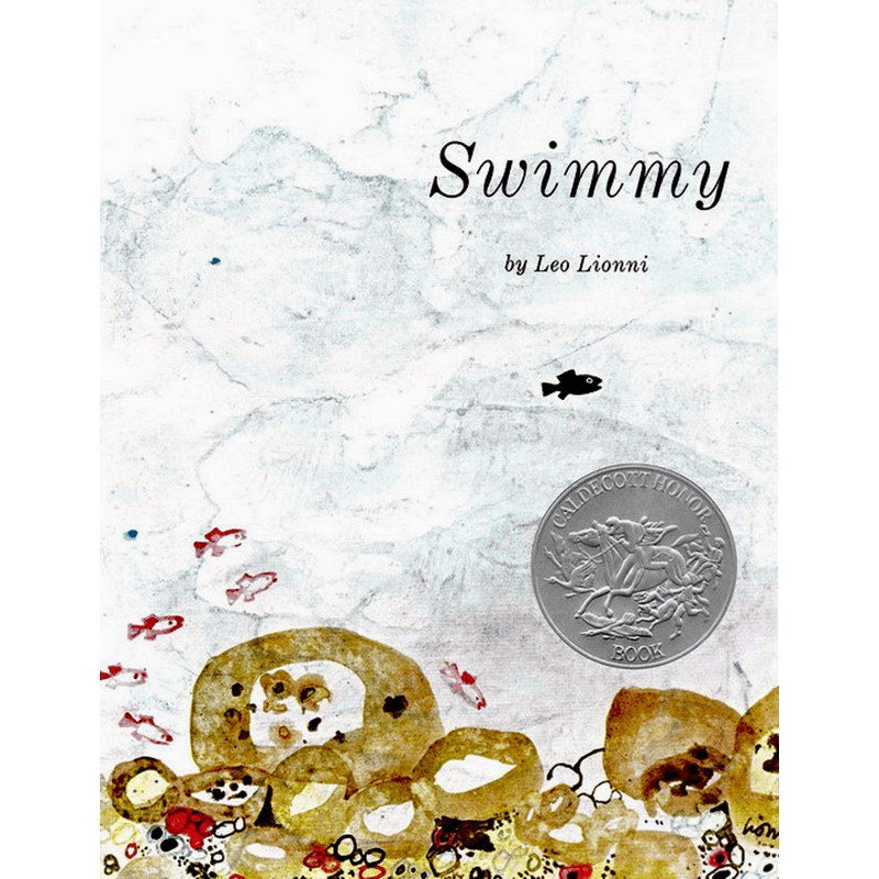 英文原版绘本 Swimmy 小黑鱼 Leo Lionni 凯迪克银奖 吴敏兰同场加映 大开本 常青藤爸爸书单