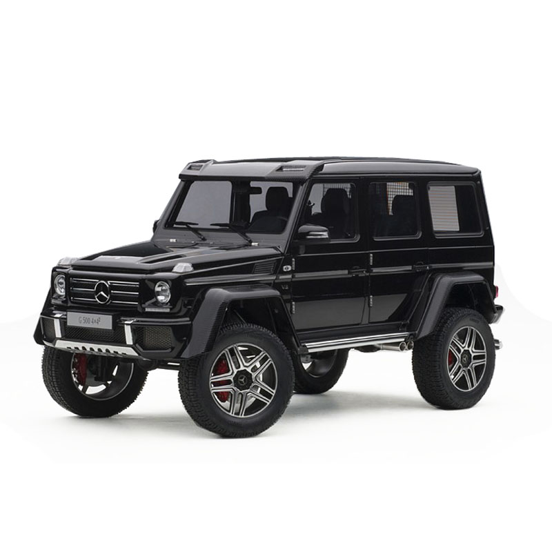 奥拓 aa 1:18 奔驰越野车g500 4x4 平方suv收藏摆件汽车模型车模 黑色