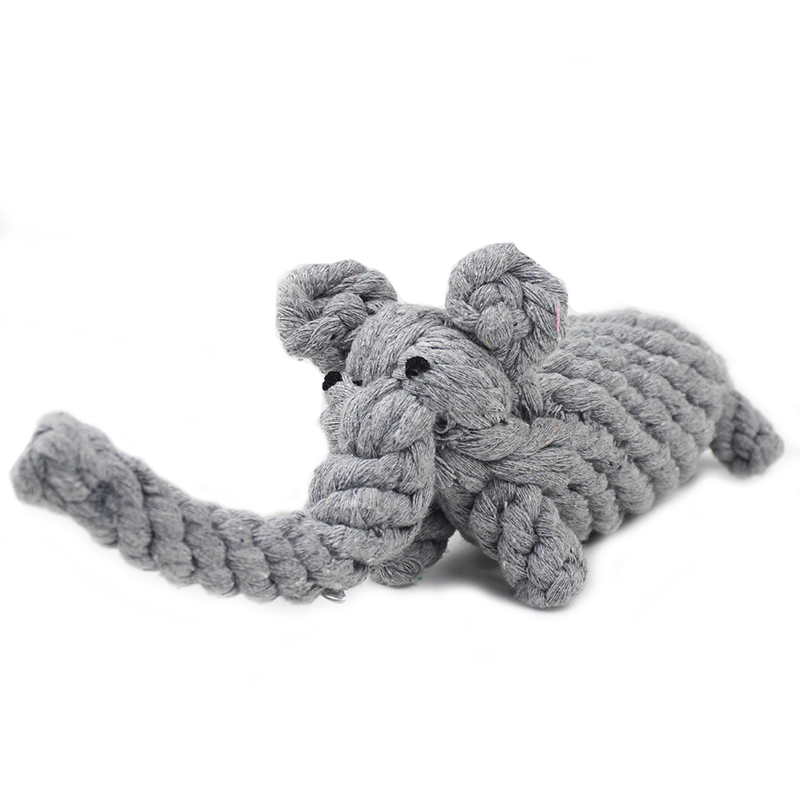 狗玩具 耐咬宠物编织狗狗磨牙玩具 幼犬棉绳动物鸭子长颈鹿啃咬猫