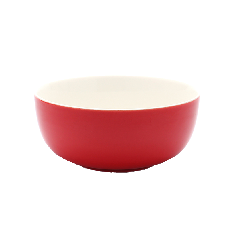 佳佰 喜庆红6英寸泡面碗汤碗大饭碗 简约餐具陶瓷碗
