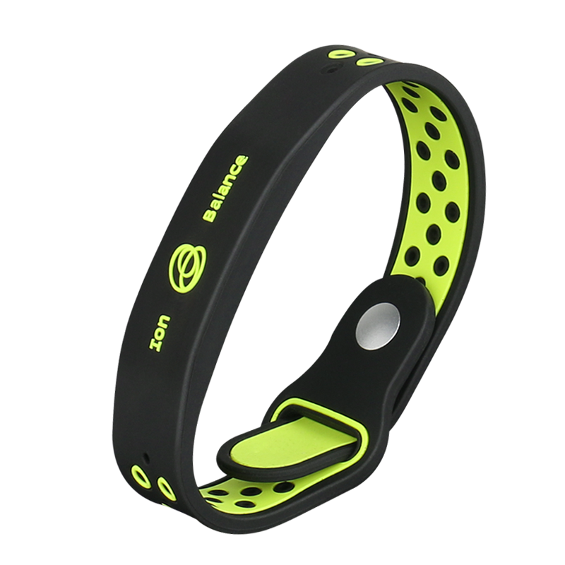 NOPROBLEM泊莉恩負離子防輻射情侶手鏈能量平衡男女運動(dòng)籃球手環(huán)配飾禮品 綠黑色