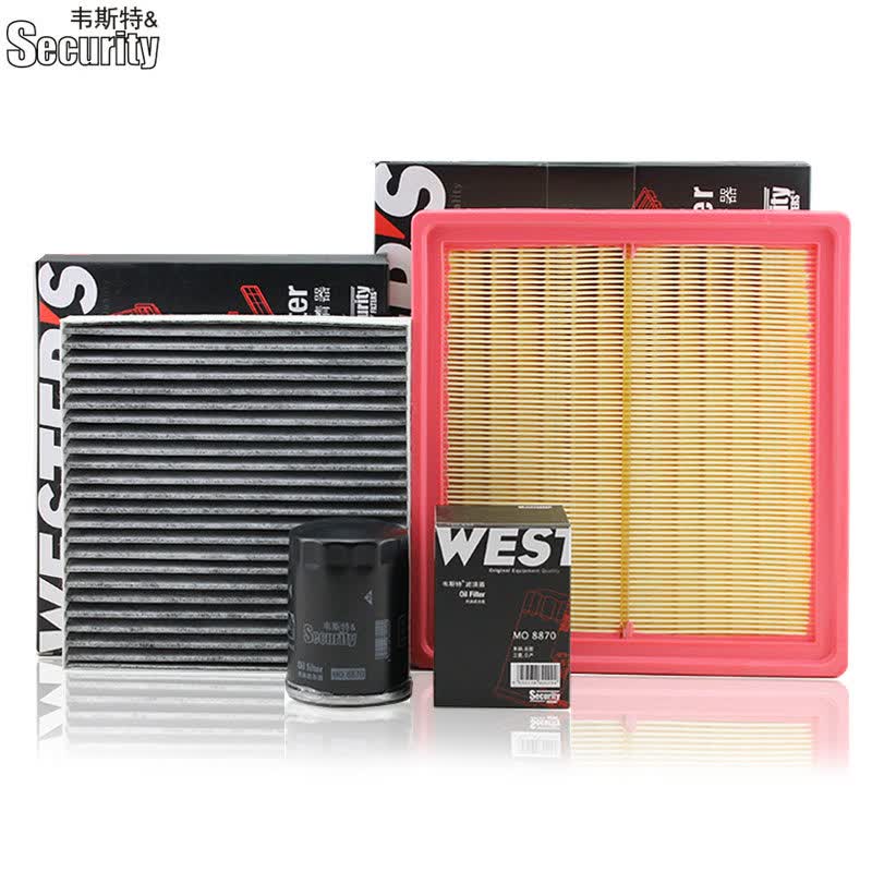 韦斯特 空气滤 机油滤 空调滤保养三滤套装 12-15款九代思域1.