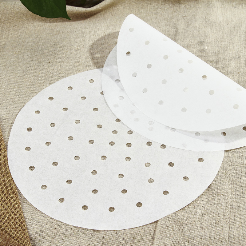 100张 蒸笼纸一次性家用小笼包子馒头笼屉布蒸锅垫底圆形纸厨房diy小
