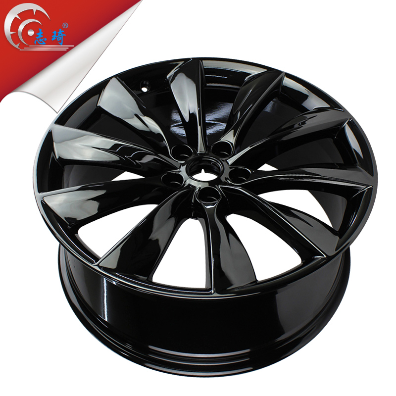 琦 适用于特斯拉轮毂18寸19寸21寸22寸铝合金钢圈 21寸models黑色轮毂