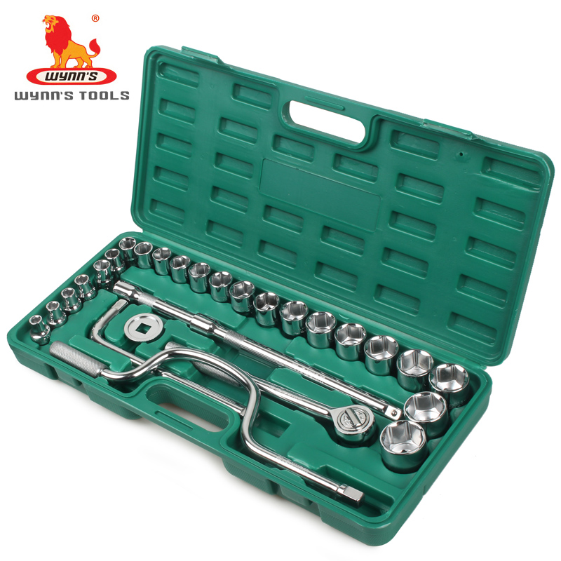 威力狮工具 棘轮扳手套筒组合汽修维修套装28件套当猫钢管尺寸大铁门