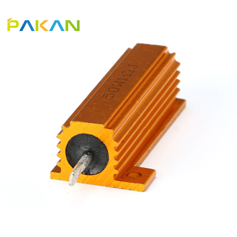 pakan  rx24黄金铝壳电阻  50w功率电阻 线绕固定电阻器 50w 1rj 1