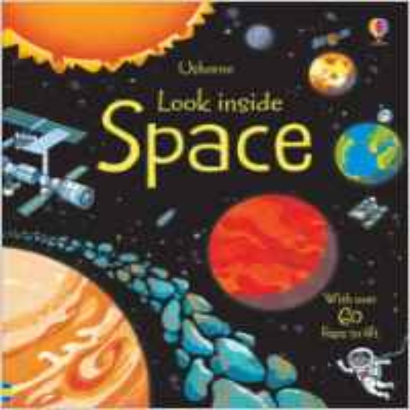 预售 揭秘太空 Look Inside Space 英文原版 偷偷看里面 儿童科普知识纸板翻翻书