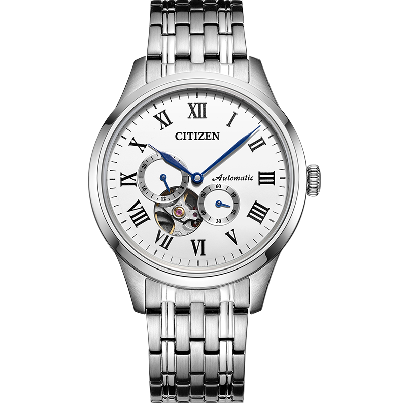 西铁城（CITIZEN）手表 自动机械三眼银色表盘商务休闲情侣男表NP1020-82A 2642元