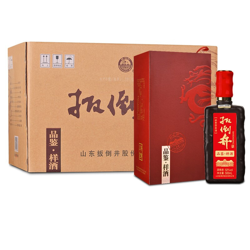 扳倒井 品鉴样酒 52度 纯粮酿造 高度白酒 500ml*6瓶 整箱装