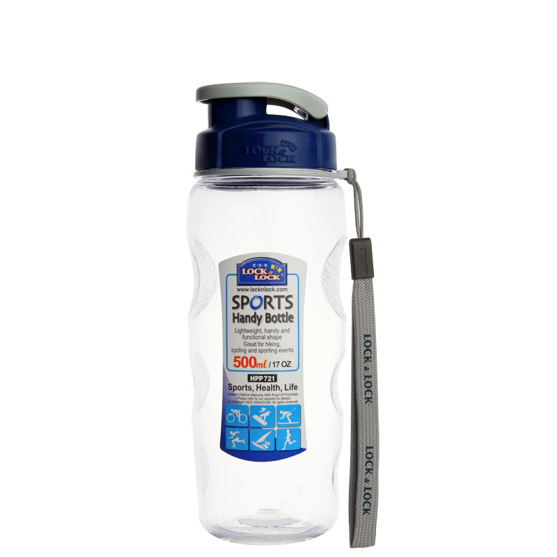 乐扣乐扣塑料水杯透明便携防漏水壶户外运动创意学生杯子 绿色 带滤网