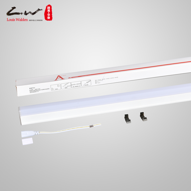 Louis Walden LED灯管T5一体化支架节能灯管日光灯室内长条超亮单灯1.2米高亮灯管套装 4000K暖白光 T5灯管 1.2米（20W）