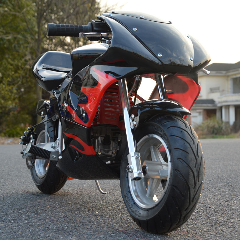 朗创4冲程迷你跑车小型摩托车纯汽油版手拉式启动小跑车赛车小高赛