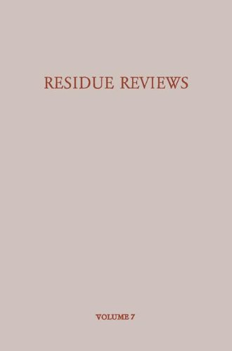 【预订】residue reviews/ruckstands-berichte