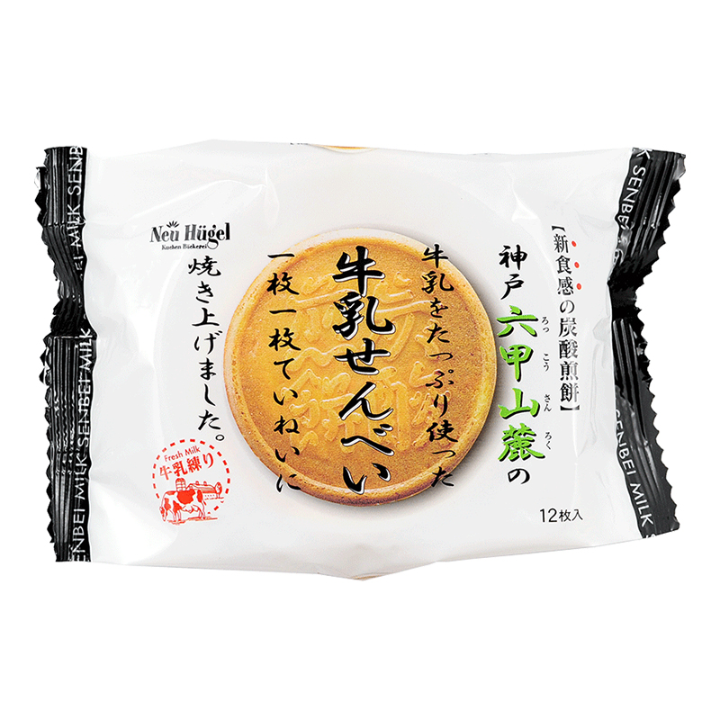 冈友惠堂日本进口零食品 冈友惠堂 牛奶味脆饼55g好吃的煎饼膨化休闲小吃 牛奶味