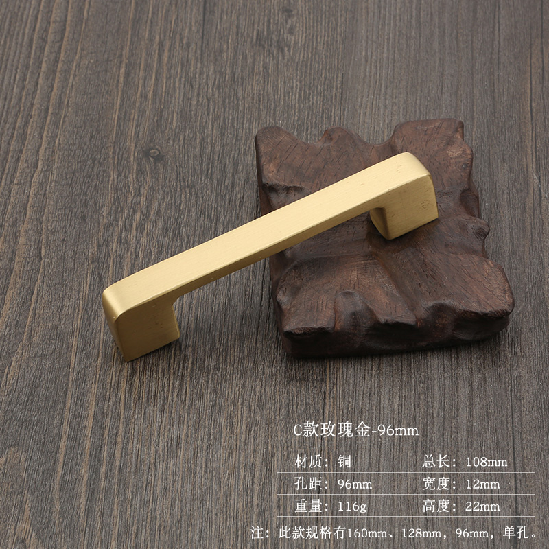 拉手黑色实木衣柜橱柜拉手古铜古典红木抽屉拉手金色铜色家具铜把手 c