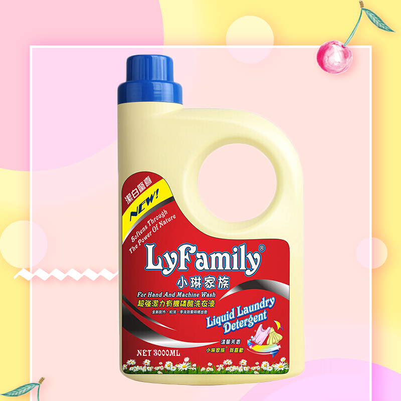 琴叶 小琳家族洗衣液3kg浓缩去污渍深层洁净 小琳家族洗衣液 3l