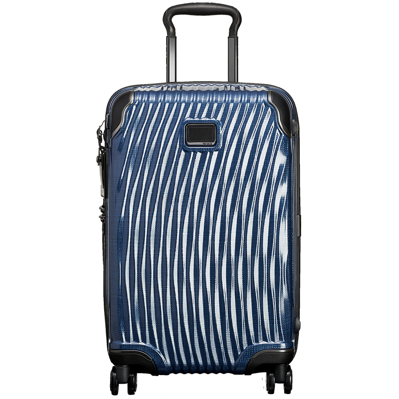 TUMI/途明Latitude系列蓝色轻质硬面波纹流线设计万向轮拉杆箱旅行箱男女行李箱 蓝色 20寸