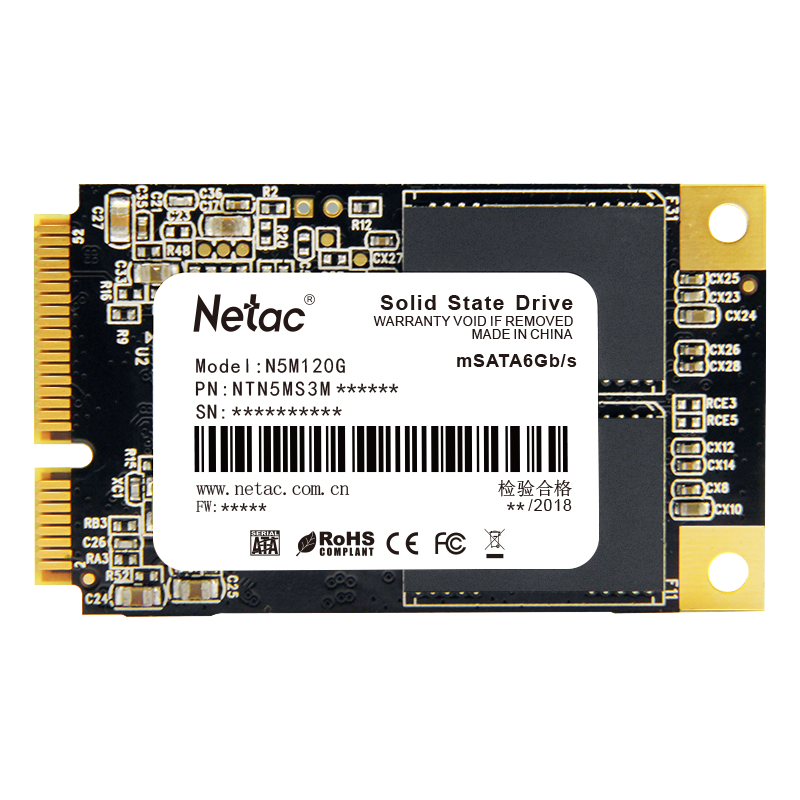 朗科（Netac）120GB SSD固态硬盘 MSATA接口 N5M迅猛系列 纤薄小巧 动力强劲