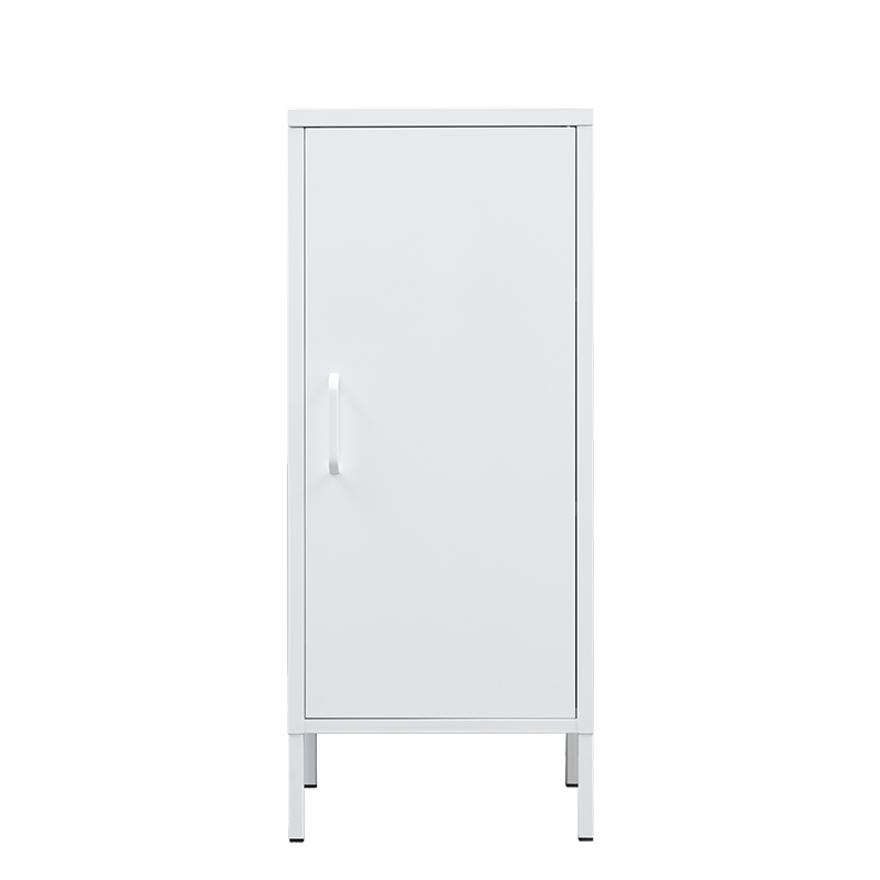 万祝储物柜收纳柜现代简约置物柜茶水北欧餐边柜 冰川白 1015高*425宽*400深MM