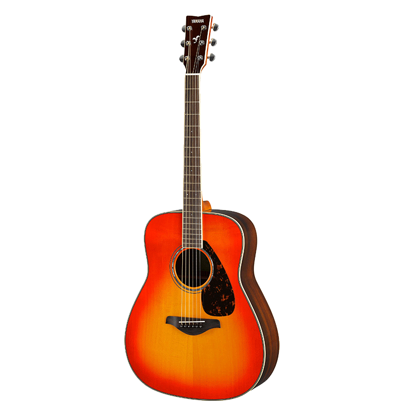 雅馬哈(YAMAHA)FG830AB 原聲款 實木單板初學者民謠吉他圓角吉它 41英寸秋日漸變