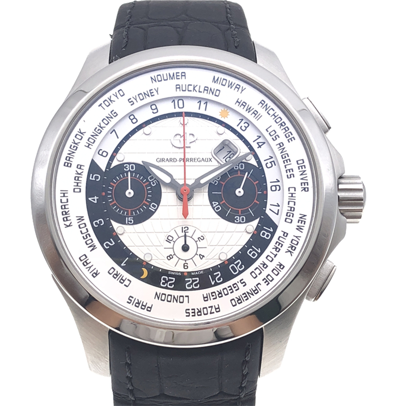 【二手95新】芝柏胶带男表ref49700白面精钢自动机械二手表钟表腕表